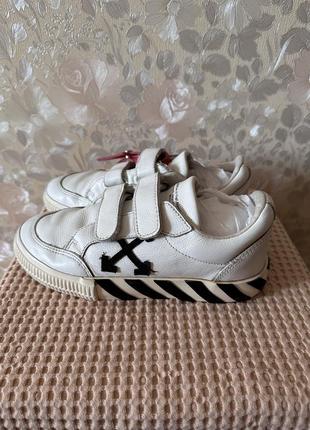 Кеды кожаные off-white2 фото