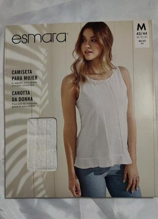 Жіноча базова блуза з вишивкою esmara, розмір s, білий1 фото