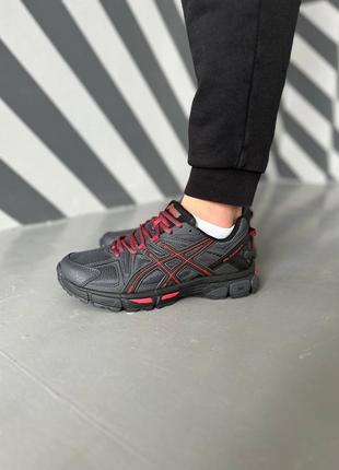 Кросівки asics gel-kahana 8 black red1 фото