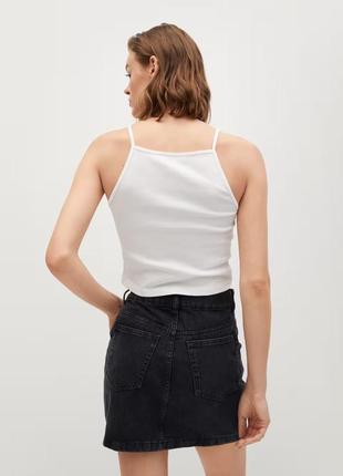 Юбка джинсовая трапеция, джинсовая юбка слоучи, юбка джинс мини mango3 фото