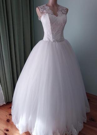 Весильное платье с кружевным верхом принцесса платье для выпускного бала, платье на выпуск...