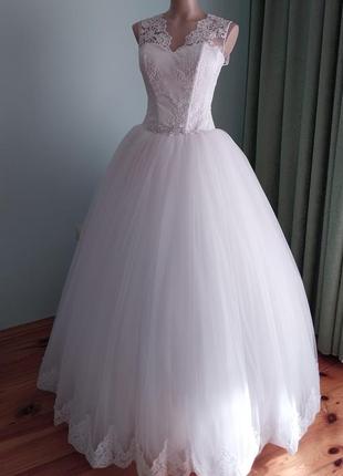 Весильное платье с кружевным верхом принцесса платье для выпускного бала, платье на выпуск...