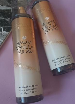 Парфюмированный мист спрей для тела warm vanilla sugar bath and body works