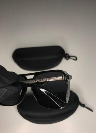 Чоловічі окуляри сонцезахисні porsche чорні квадратні із шторками design polarized uv400 з поляризацією3 фото