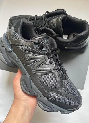 Кроссовки new balance 9060 triple black, original, u9060nri