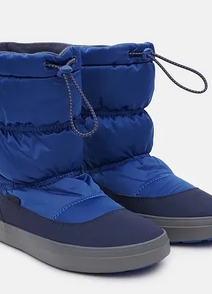 Черевики crocs jibbitz lodgepoint shiny сині крокс сапоги дутіки4 фото