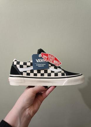 Кеди оригінал original vans old skool 36 dx checkerboard vn0a38g2oak1 в клітинку