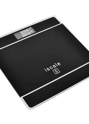 Весы напольные электронные iscale 2017d 180кг (0,1кг), с температурой. цвет: черный