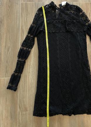 Черное итальянское кружевное платье7 фото