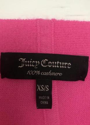 Рожеве кашемірове пончо juicy couture xs/s оригінал3 фото