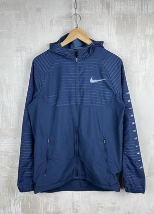 Nike running легкая куртка ветровка для бега тренировок рефлективные элементы