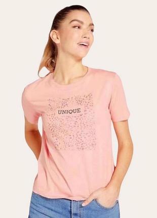 Новая женская футболка розовая разм м up
