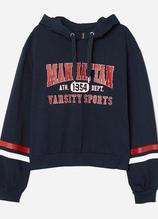 Стильное укороченное худи оверсайз h&m размер 44 s