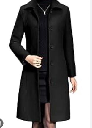 Hugo boss вовняне чорне пальто2 фото