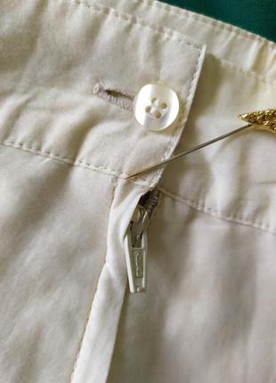Шелковая юбка с рюшами оборками h&m в стиле valentino, молочный шелк хлопок, батистовая4 фото