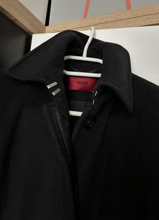 Hugo boss вовняне чорне пальто3 фото