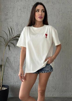Тренд сезона👌 футболка амми логотип вышивка