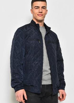 Куртка мужская демисезонная темно-синего цвета1 фото