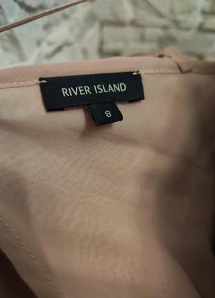 Красивая стилтная розовая персиковая майка маечка на тонких бретелях от river island5 фото