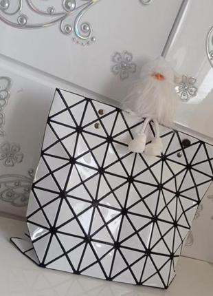 Сумка без ручок bao bao issey miyake. лазерна нарізка геометрія8 фото