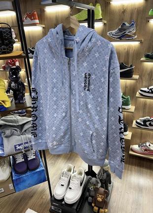 Худи chrome hearts blue 2