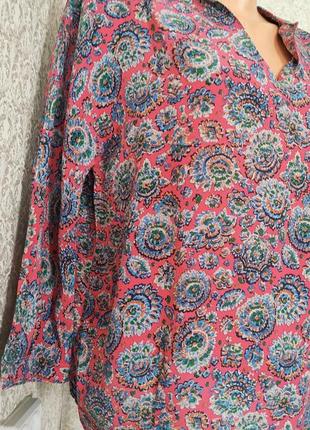 Caroll блуза шелковая рубшка цветочный принт рубашка шелковая франция2 фото