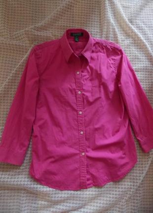 Яскрава сорочка блуза кольору фуксії lauren ralph lauren