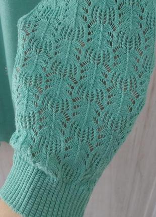 Легкий свитер бирюзового цвета2 фото