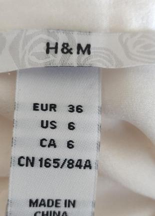 H&m блузка нова рубашка шовкова класична біла рубашка3 фото