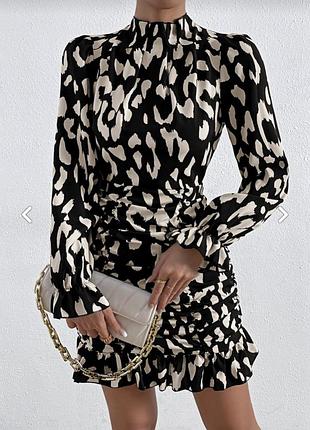 Красивое платье принт низ на вертикальной резинке м 10