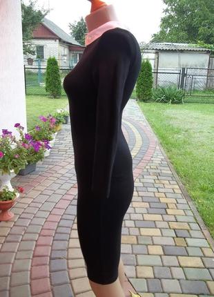 ( 12 - 15 лет ) mohito школьное платье для девочки черное с длинным рукавом   б / у4 фото
