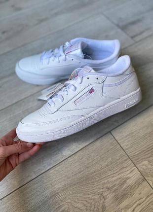 Кроссовки кожаные оригинал reebok club c85 bs7685 р.42