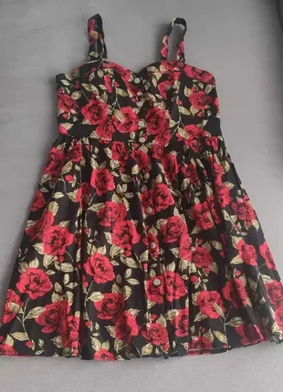 Міні сукня в квітковий принт2 фото