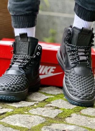 Черевики nike lunar force duckboot black (хутро)8 фото