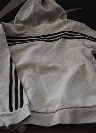 Спортивная кофта ветровка худи с капюшоном адидас adidas рост 146 см 10-11 лет3 фото