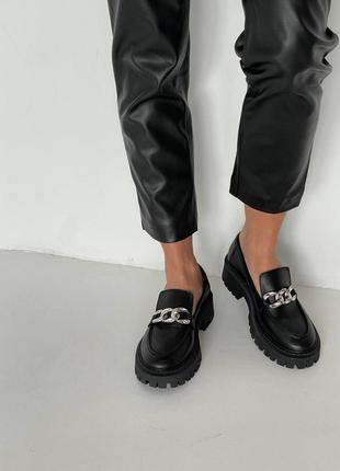 Стильные женские кожаные лоферы, туфли, натуральная кожа, 36-37-38-39-405 фото