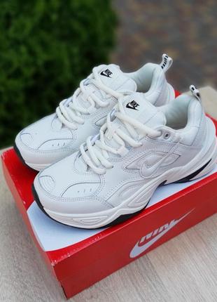 Женские кроссовки nike m2k tekno cream найк кремового цвета2 фото