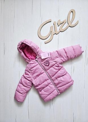 Куртка демисезонная детская, нижняя, 86-92см, 1-2роки, куртка розовая для девочки