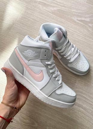 Стильні жіночі шкіряні кросівки, nike air jordan, натуральна шкіра, 35-36-37-38-39-40