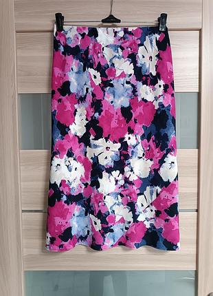 Безумно легкая нежная юбка миди в цветы