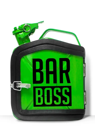 Каністра-бар на 5л. з принтом оригінальний подарунок чоловікові "bar boss" білий9 фото