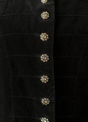 Черный женский велюровый жакет morgan, размер s, м7 фото