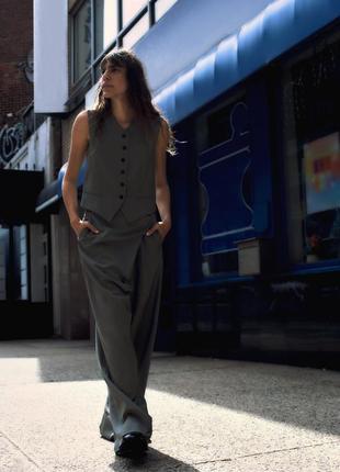 Zara шикарные шерстяные брюки лимитированная версия2 фото