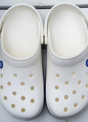 Крокс крокбенд клог білі crocs crocband clog unisex white4 фото