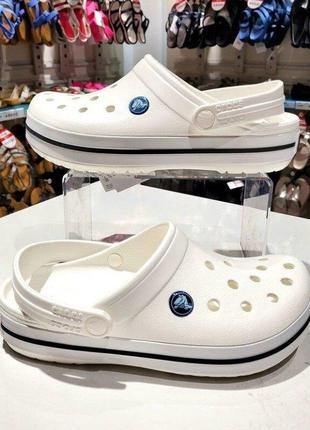 Крокс крокбэнд клог белые crocs crocband clog unisex white