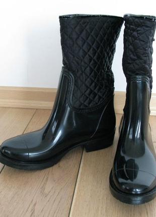 Жіночі чорні гумові чоботи gianmarco lorenzi розмір 40-417 фото