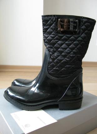 Жіночі чорні гумові чоботи gianmarco lorenzi розмір 40-418 фото