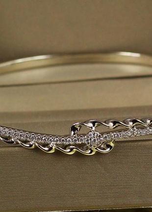 Браслет бэнгл xuping jewelry енергія 60 мм 8 мм на руку від 17 см до 19 см сріблястий2 фото