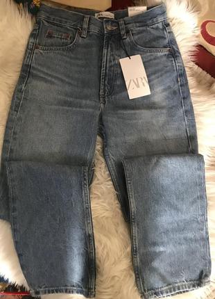 Zara mom прямые джинсы2 фото