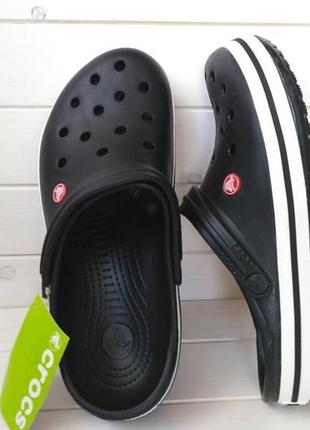 Крокс крокбенд клог чорні crocs crocband clog black9 фото